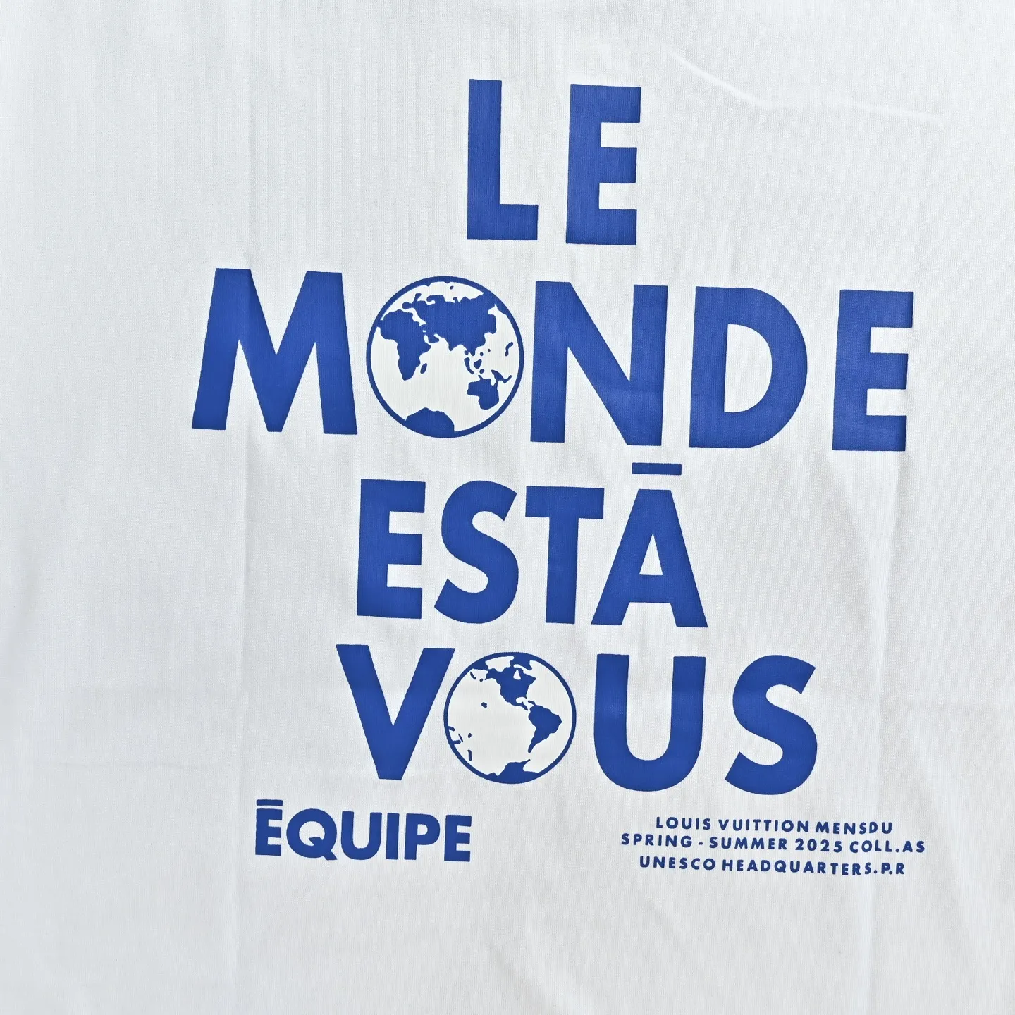 Louis Vuitton/Louis Vuitton Earth letter slogan printed short sleeves